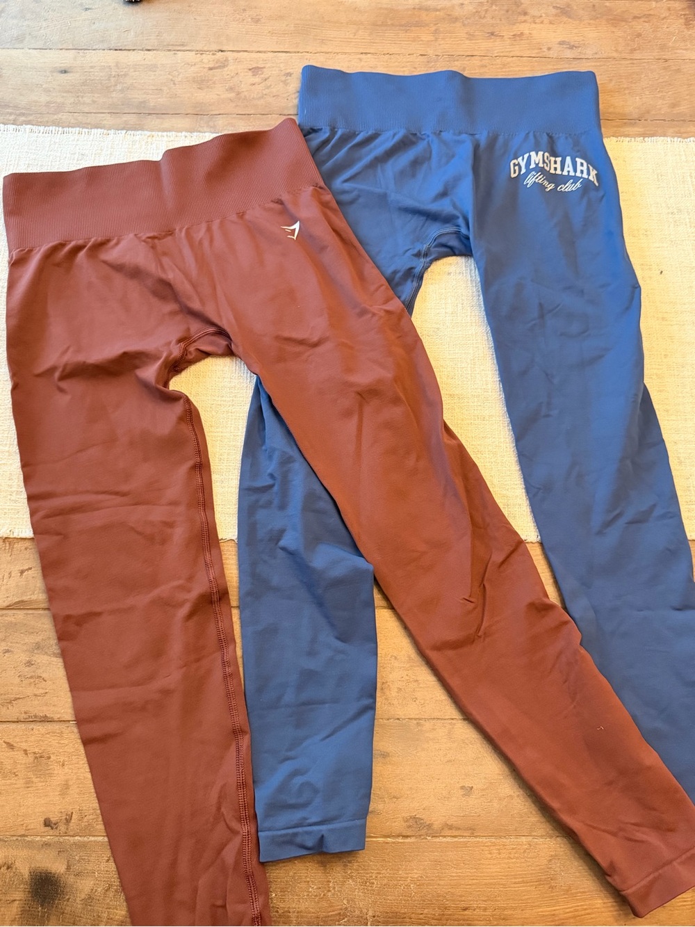 Gymshark Women's Leggings in Blue and Rust